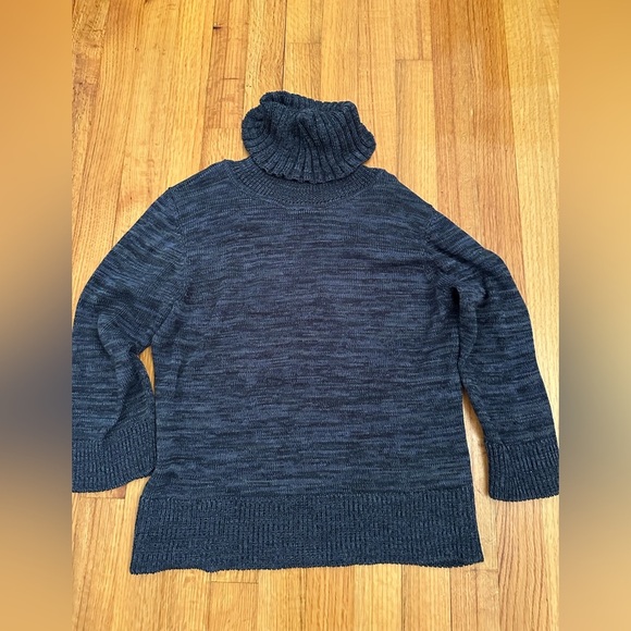 Peruvian Connection Sweater M  3/4 Sleeve Blue Heather (z) - Picture 1 of 9